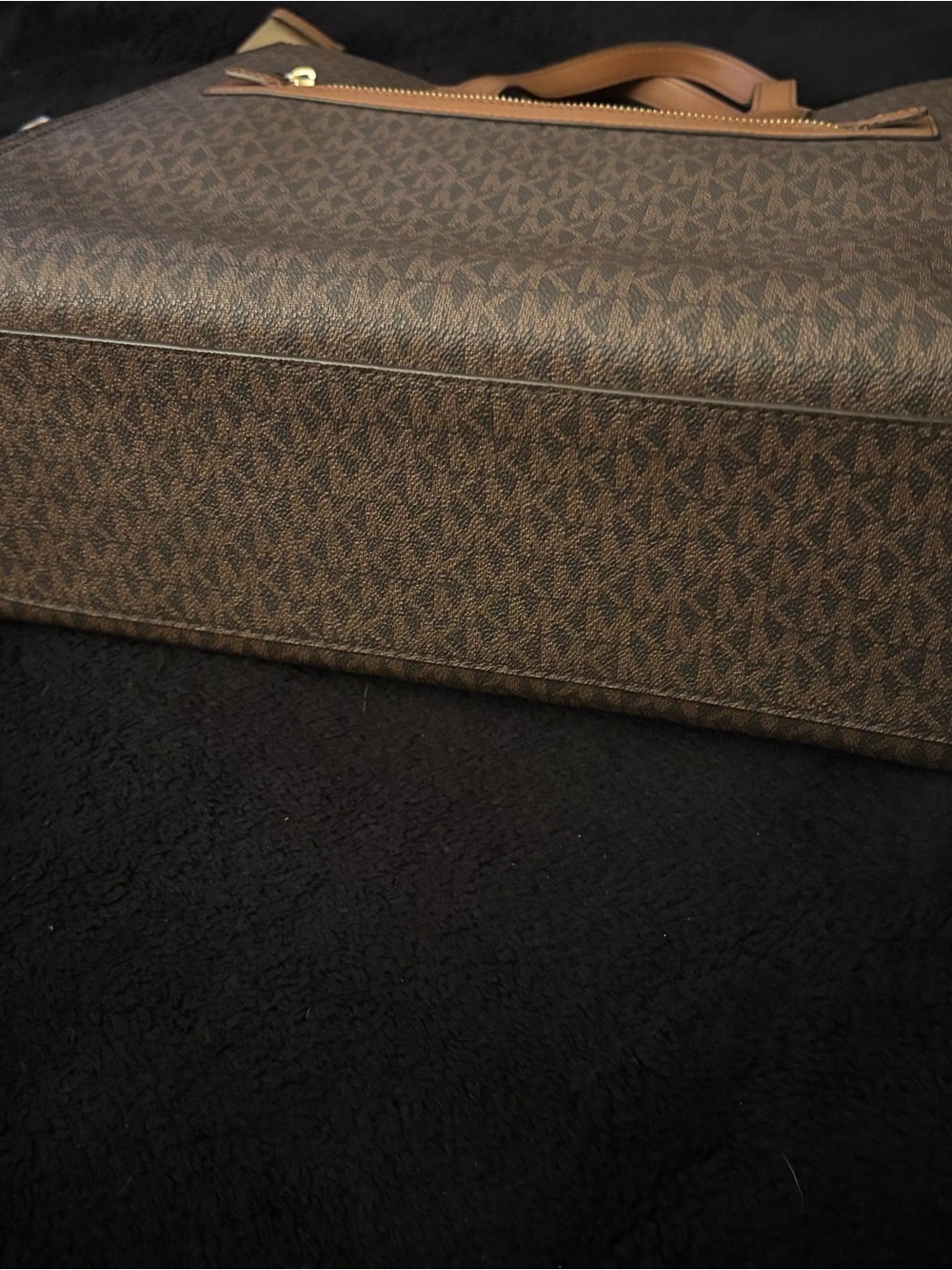 Michael Kors Brown Logo Tote with Espadrille Wedge Sandals heels size 7’5 heel!! - Picture 9 of 15